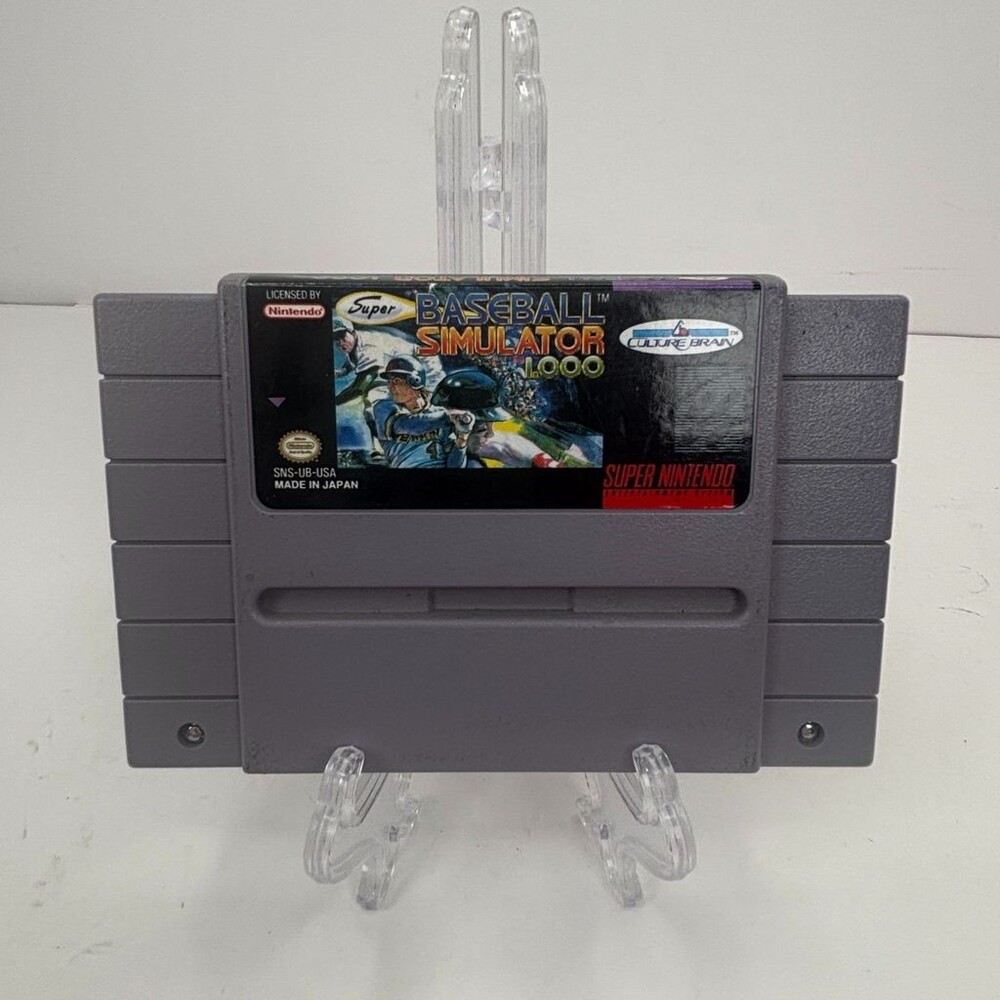 Super Baseball Simulator 1.000 SNES (Super Nintendo, 1991) Cartridge Only